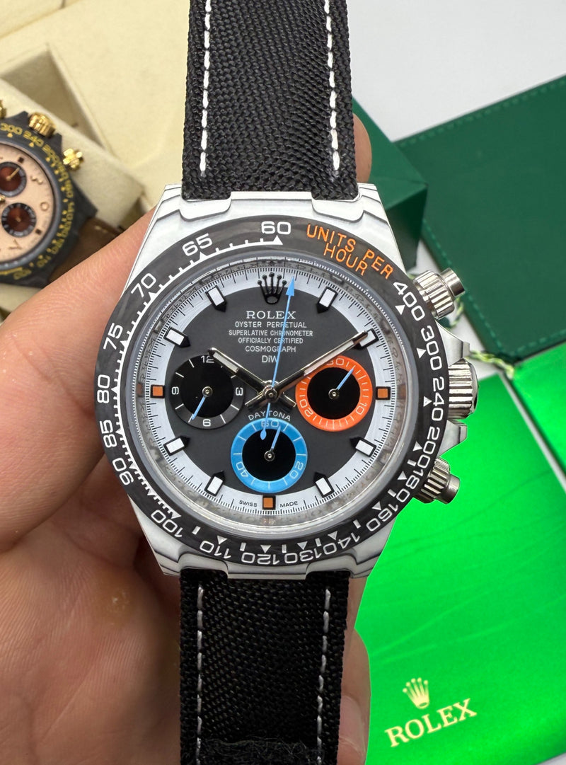 Rolex Daytona DIW Carbono 40mm, Pulseira Nylon/Couro