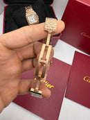 Cartier Panthère - Aço/Rose - 23mm/29mm - Mostrador Branco