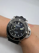 Panerai Luminor Submersible 47mm Aço Mostrador Preto Bezel Preto