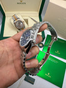 Rolex DateJust 41/36mm Aço, Mostrador Azul, Pulseira Oyster