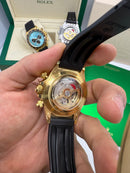 Rolex Daytona 40mm Dourado Mostrador Dourado Luneta Preta