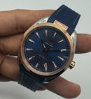 Omega Aquaterra 41,5mm Aço/Rose, Pulseira Borracha