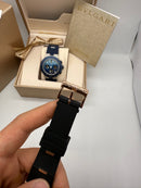 Bvlgari Aluminium Crono 41mm - Aço/Rose - Mostrador Preto