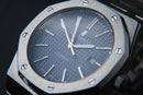 Audemars Piguet Royal Oak 41mm Aço Mostrador Preto Bezel Aço Pulseira Aço