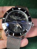 Breitling Superocean Aço 44mm Mostrador Preto Bisel Preto