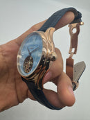 Patek Philippe Classic Turbilhão 40mm Aço/Rose, Pulseira Couro