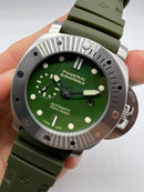 Panerai Luminor Submersible 47mm Aço Mostrador Verde