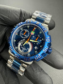 Tag Heuer F1 Cronometro 44mm Aço Mostrador Azul Luneta Azul
