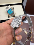 Patek Philippe Cubitus Aço, Fases da Lua 42mm, Mostrador Prata