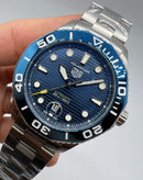 Tag Heuer Aquarecer 300, 43mm, Aço, Mostrador Azul Bezel Azul