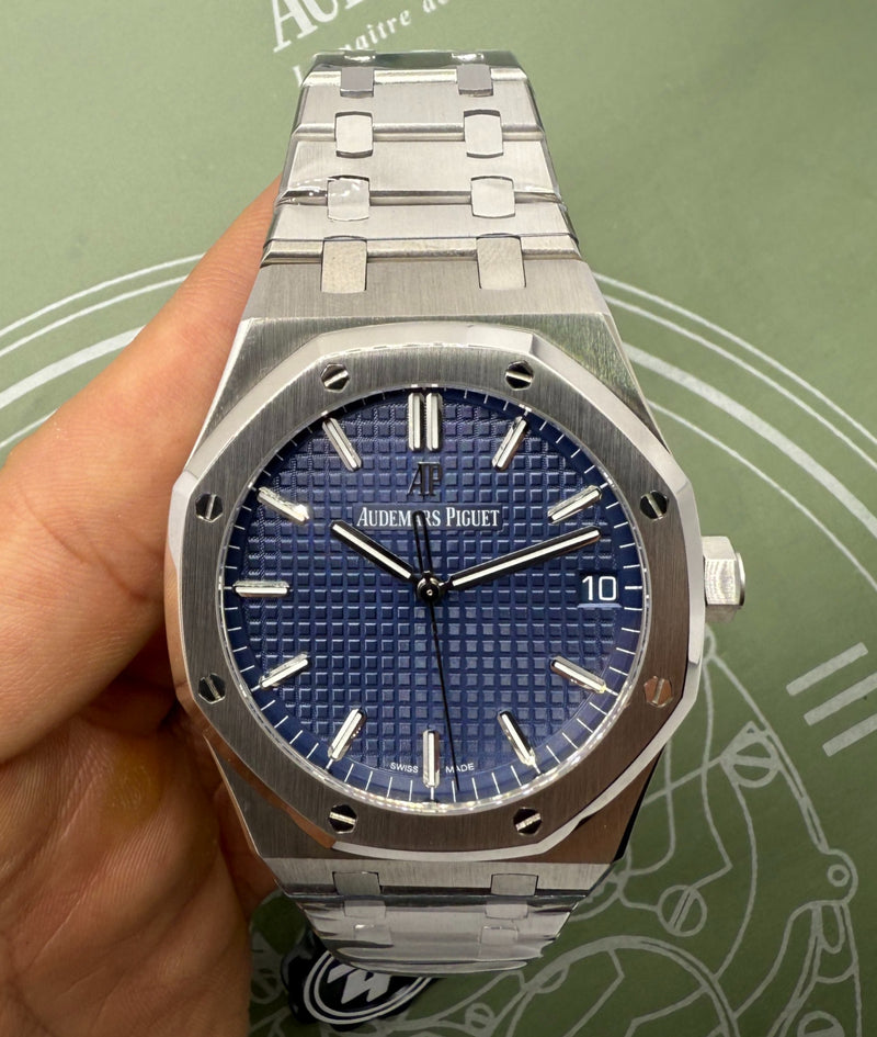 Audemars Piguet Royal Oak Selfwinding 41mm - Aço - Mostrador Azul - CLONE
