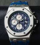 Audemars Piguet Royal Oak Offshore 42mm Mostrador Azul Bezel Aço