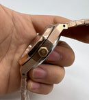 Audemars Piguet Royal Oak 39mm Aço Rose Mostrador Azul Bezel e Pulseira Aço Rose