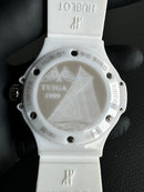 Hublot Big Bang 44mm Aço Alpine Ceramic Pulseira Borracha