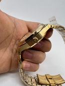 Audemars Piguet Royal Oak 41mm Dourado Mostrador Cinza Bezel e Pulseira Dourado