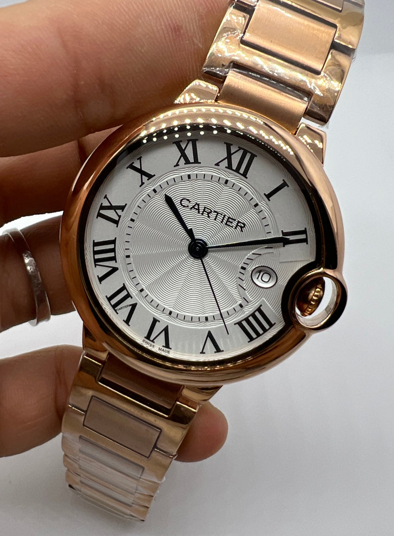 Ballon Bleu de Cartier - Aço/Rose - 36mm - Mostrador Tradicional
