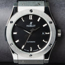 Hublot Classic Fusion 45mm Aço Mostrador Preto Bisel Aço