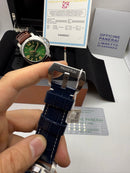 Panerai Luminor Marina 44 mm Aço Mostrador Preto - Pulseira Couro Croco