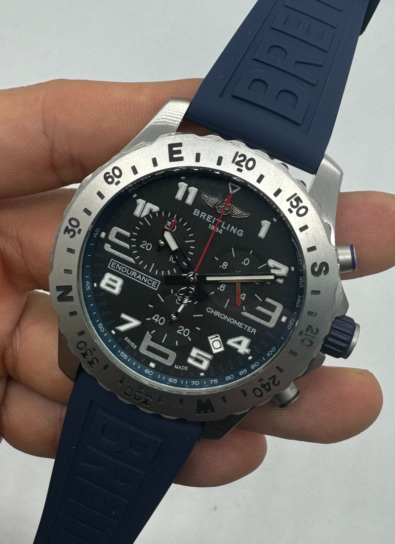 Breitling ENDURANCE PRO Aço 44mm Pulseira Borracha