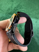 Hublot Classic Fusion 45mm Aço Rosê e Mostrador Preto Puls. Couro com Borracha
