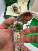 Rolex Date-Just 31mm/36mm Aço/Rose, Mostrador, Branco, Luneta Canelada