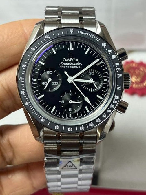 Omega Speedmaster Moonwhacth Profissional 42mm Aço Mostrador Preto