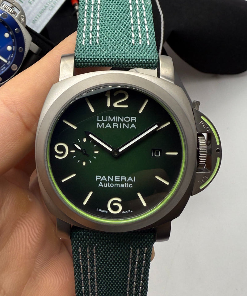 Panerai Luminor Marina 70 anos - 44mm Aço Mostrador Verde
