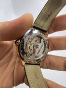 Cartier Drive 41mm Rose - Mostrador Preto - Pulseira Couro