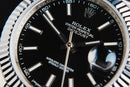 Rolex Datejust 41/36mm Aço Mostrador Preto, Luneta Canelada