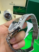 Rolex Datejust Aço 41mm, Mostrador Cinza, Pulseira Jubilee - CLONE