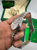 Rolex Datejust 41mm/36mm/31mm Aço - Mostrador Prata - Pulseira Jubilee - CLONE