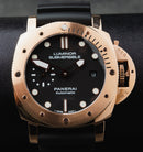 Panerai Luminor Submersible 42mm Rosé Mostrador Preto Bezel Rosé