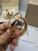 Bvlgari Serpenti Tubogas 01 Volta 35mm Aço/Rosé Mostrador Branco