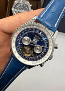 Breitling Navitimer 42mm Aço Pulseira Couro
