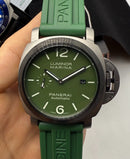 Panerai Luminor Marina 44mm Aço Mostrador Verde Pulseira Borracha
