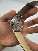 Patek Phillippe Fases da Lua Turbilhão 42mm Aço, Pulseira Couro