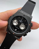 Hublot Classic Chrono OxiBlack 45mm Mostrador Preto Bisel Aço