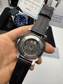 Panerai Luminor Marina 44mm Aço Mostrador Preto Pulseira Couro Croco