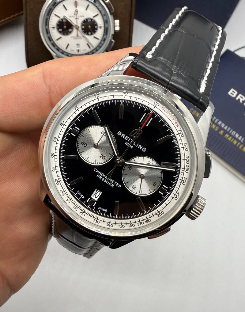Breitling Premier Aço Chrono 42mm Pulseira Couro