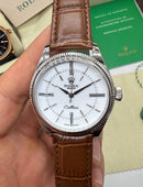 Rolex Cellini Aço 39mm, Pulseira Couro