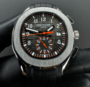 Patek Philippe Aquanaut 42mm Aço Mostrador Preto Pulseira Borracha