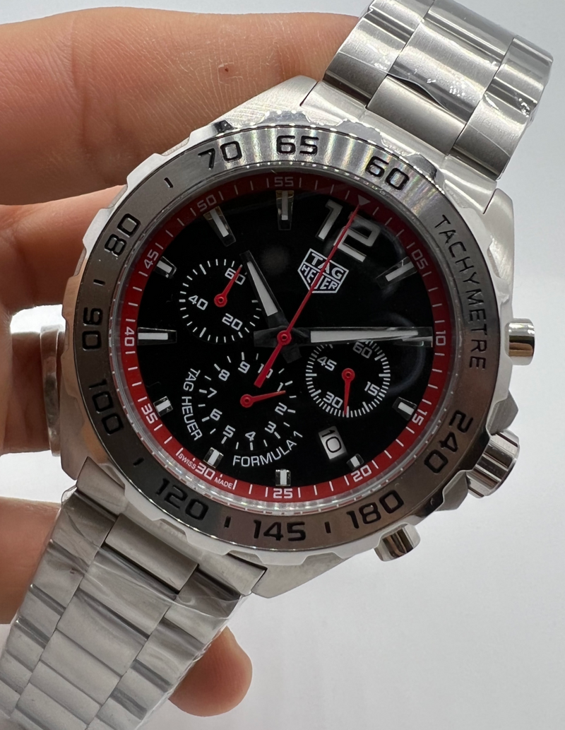 TAG Heuer F1 Cronometro 44mm Aço Mostrador Preto
