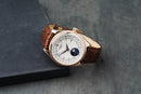 Rolex Cellini Moonphase Rosé 39mm Mostrador Branco Luneta Canelada
