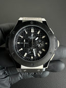 Hublot Big Bang 44mm Aço Mostrador Preto Bezel Preto