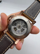 Panerai Submersible 47mm Aço/Rose Mostrador Marrom Luneta Marrom