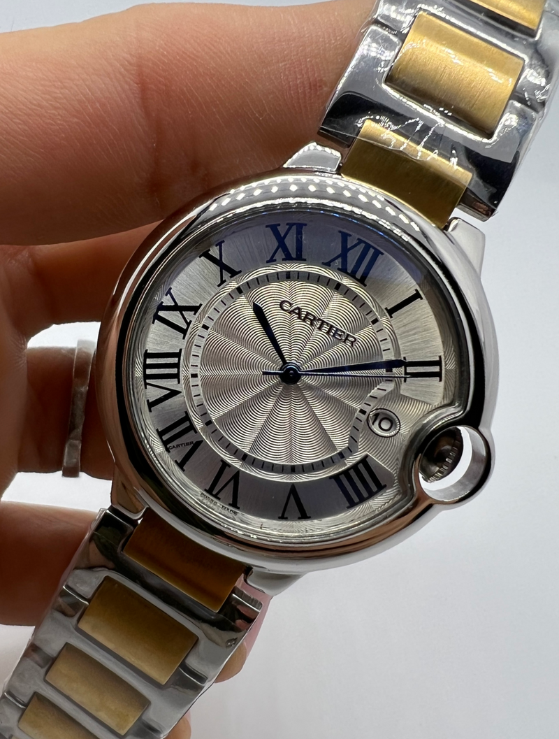 Ballon Bleu de Cartier - Aço/Dourado - 36mm - Mostrador Tradicional