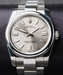 Rolex Oyster Perpetual 41/36mm Aço Mostrador Cinza Luneta Baulada