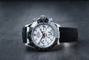 Rolex Daytona 40mm Aço Mostrador Branco Luneta Preta