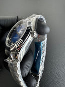 Rolex Day-Date 40mm Mostrador Azul Luneta Canelada