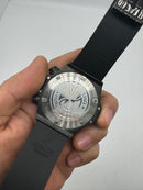 Hublot Big Bang 44mm Aço/OxBlack Mostrador Preto Esqueleto